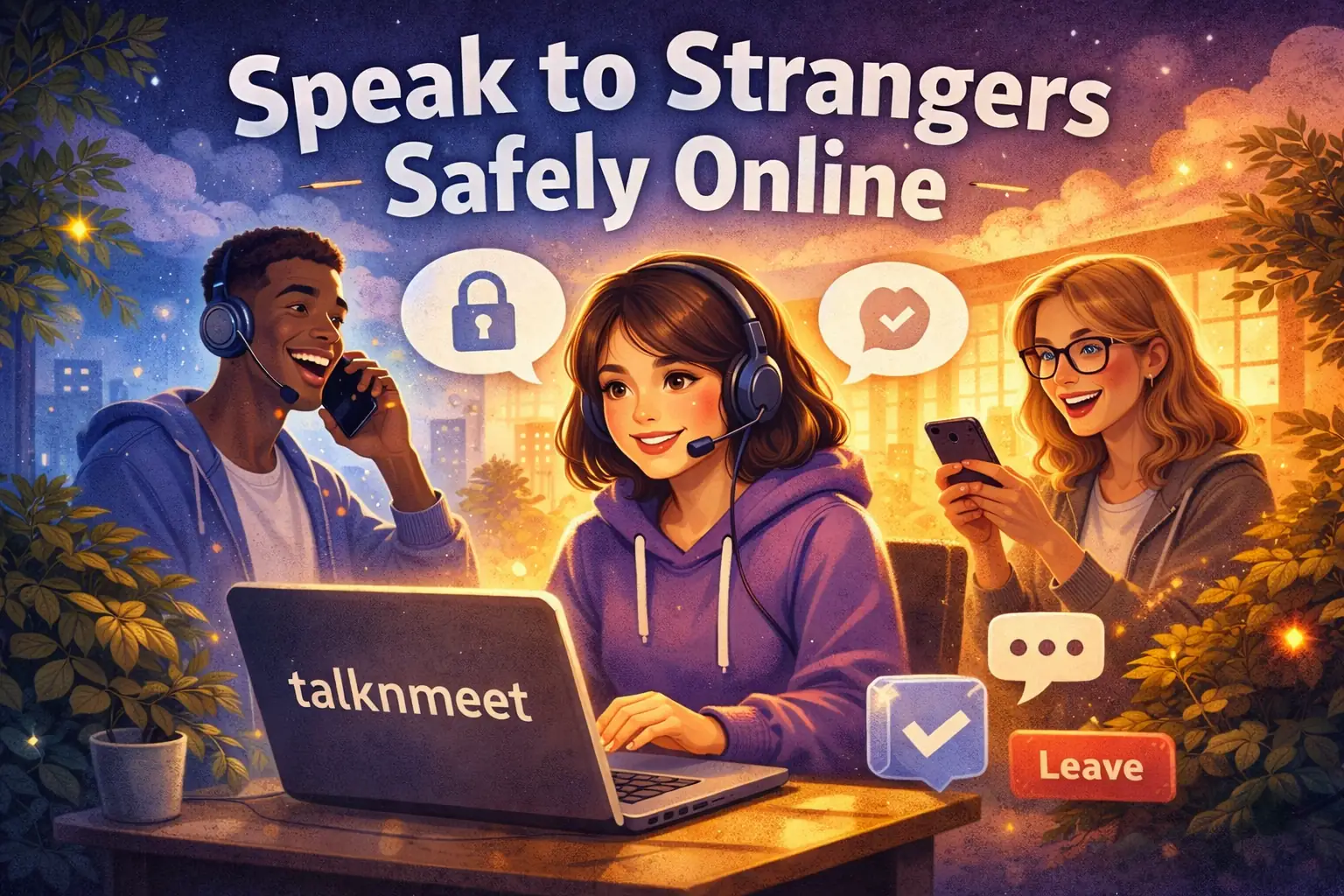 How to speak to strangers safely online using anonymous voice and text chat on TalknMeet