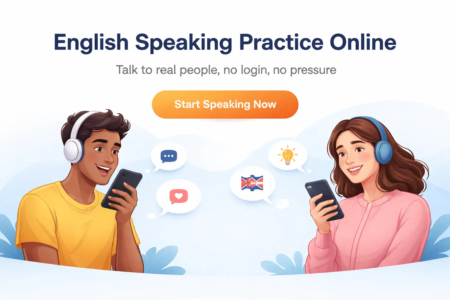 Practice spoken English online by talking to strangers on TalknMeet
